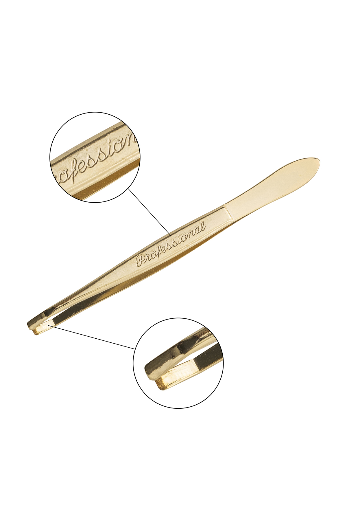 Bianca Bella Solingen Profesyonel Düz Ağızlı Cımbız Gold 4111