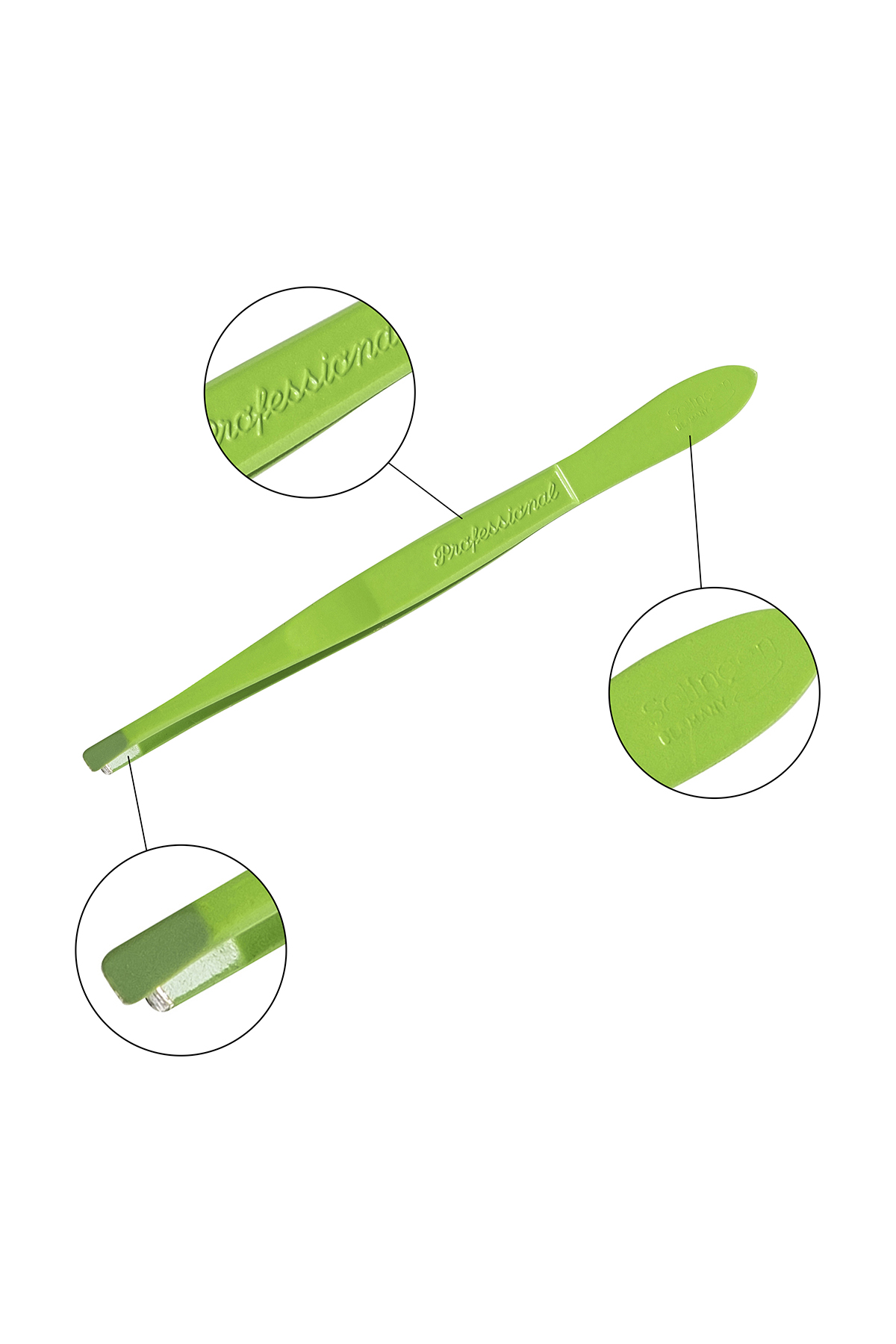 Bianca Bella Solingen Düz Ağızlı Profesyonel Cımbız Yeşil 4116