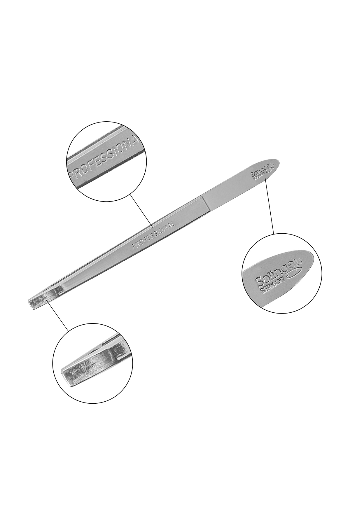 Bianca Bella Solingen Profesyonel Düz Ağızlı Cımbız Nikel 4120