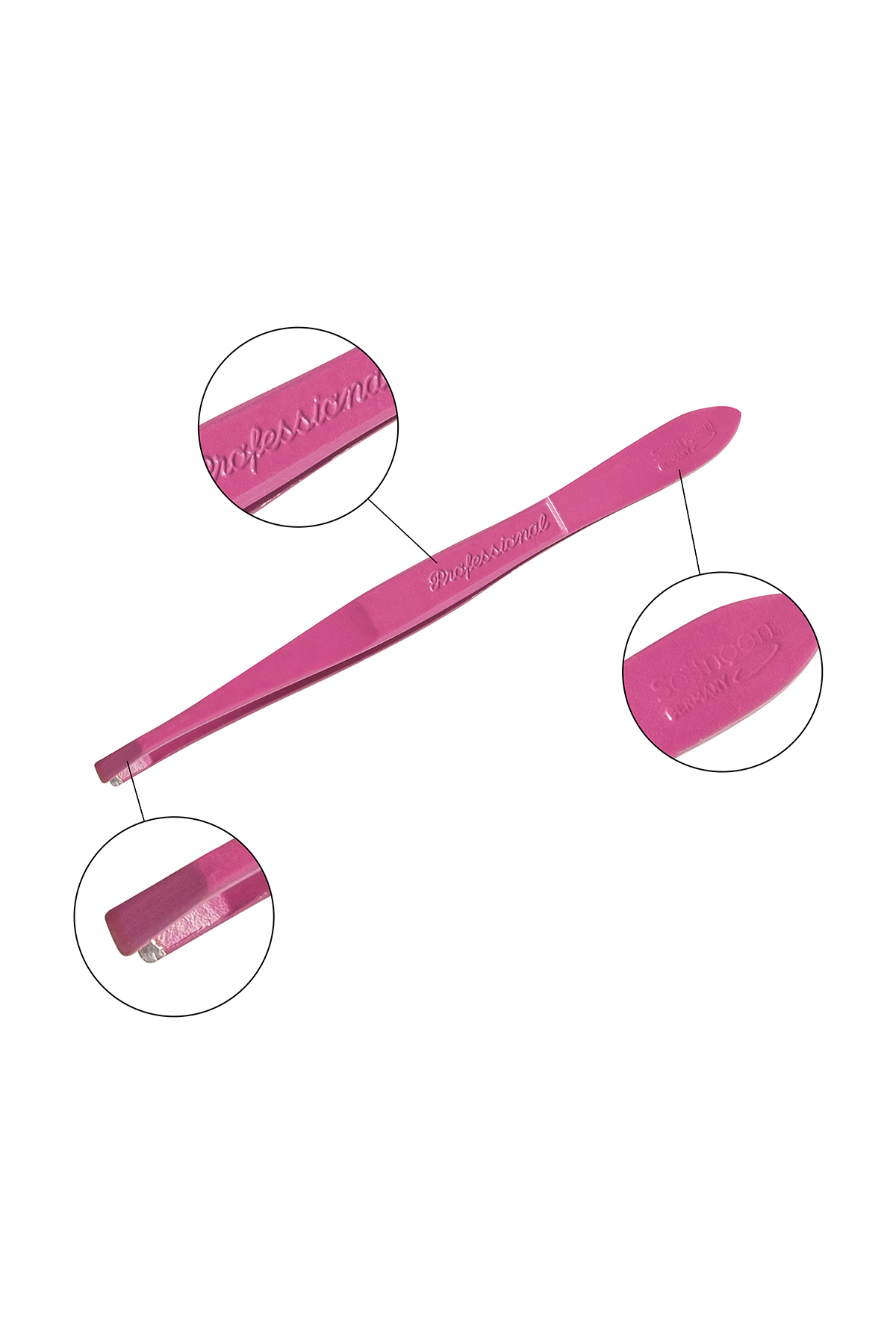 Bianca Bella Solingen Profesyonel Düz Ağızlı Cımbız Pembe PN-4115