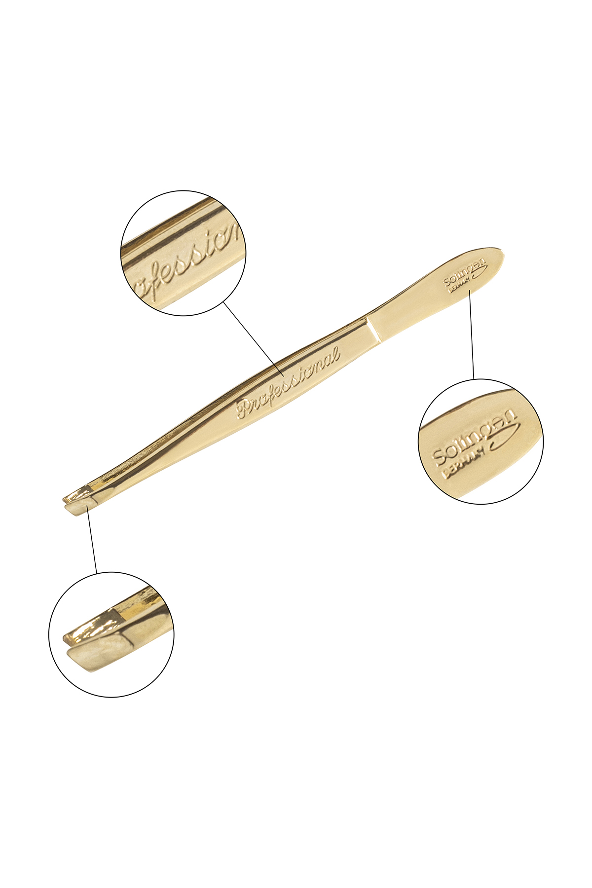 Bianca Bella Solingen Profesyonel Yan Ağızlı Cımbız Gold 4113