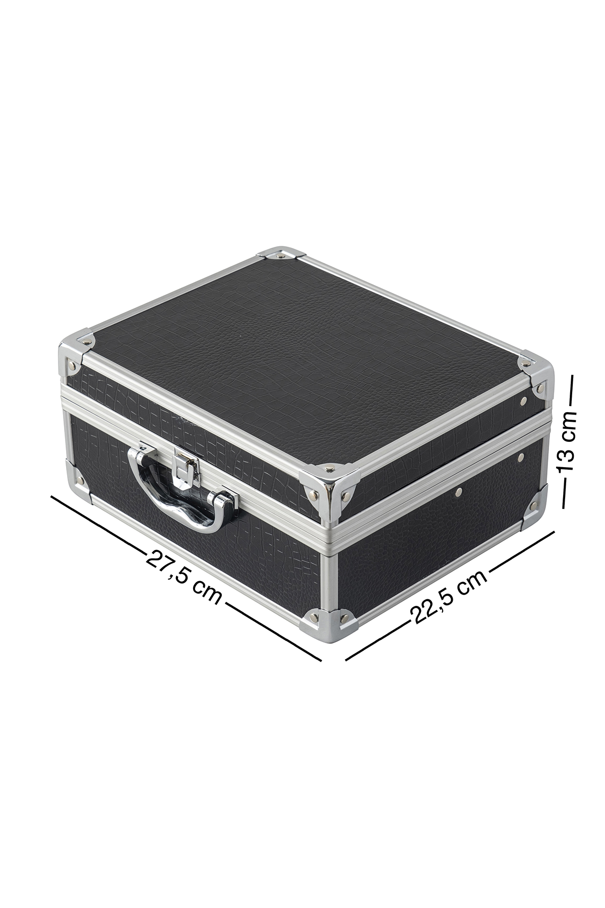 Bianca Bella Metal Aksesuar Ve Makyaj Çantası Siyah BL-81744