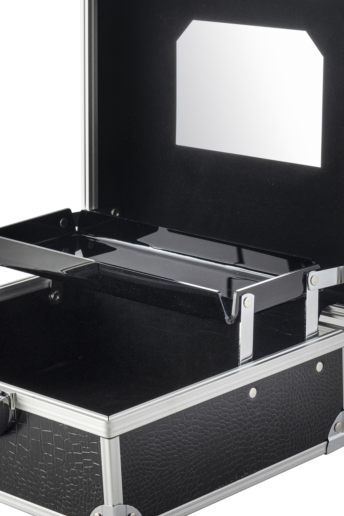 Bianca Bella Metal Aksesuar Ve Makyaj Çantası Siyah BL-81744