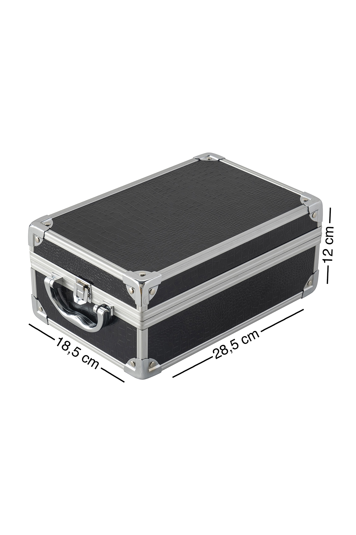 Bianca Bella Metal Aksesuar Ve Makyaj Çantası Siyah BL-83753