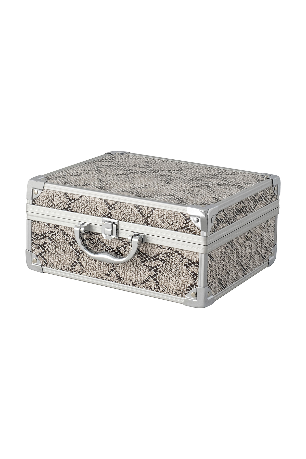 Bianca Bella Metal Aksesuar Ve Makyaj Çantası Yılan Desenli SN-81747