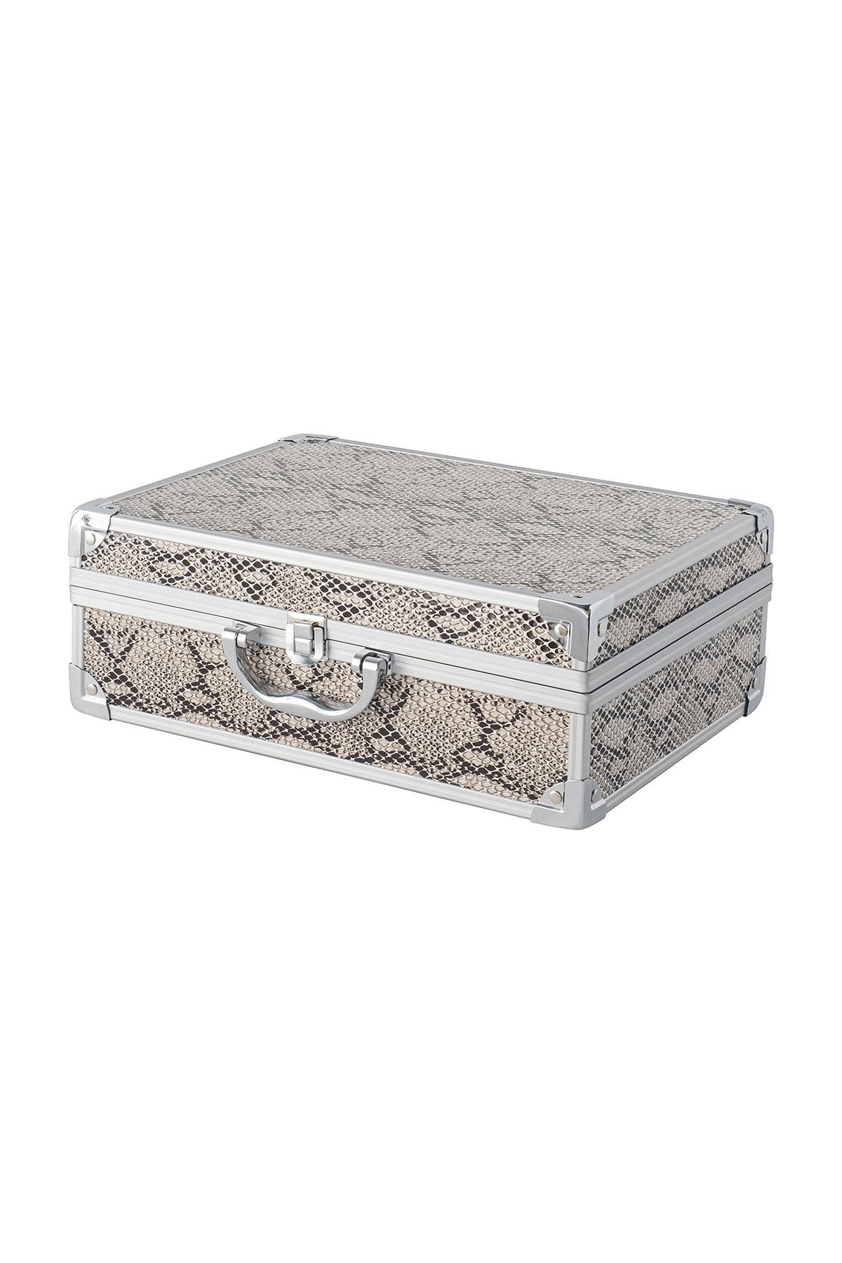 Bianca Bella Metal Aksesuar Ve Makyaj Çantası Yılan Desenli SN-84757