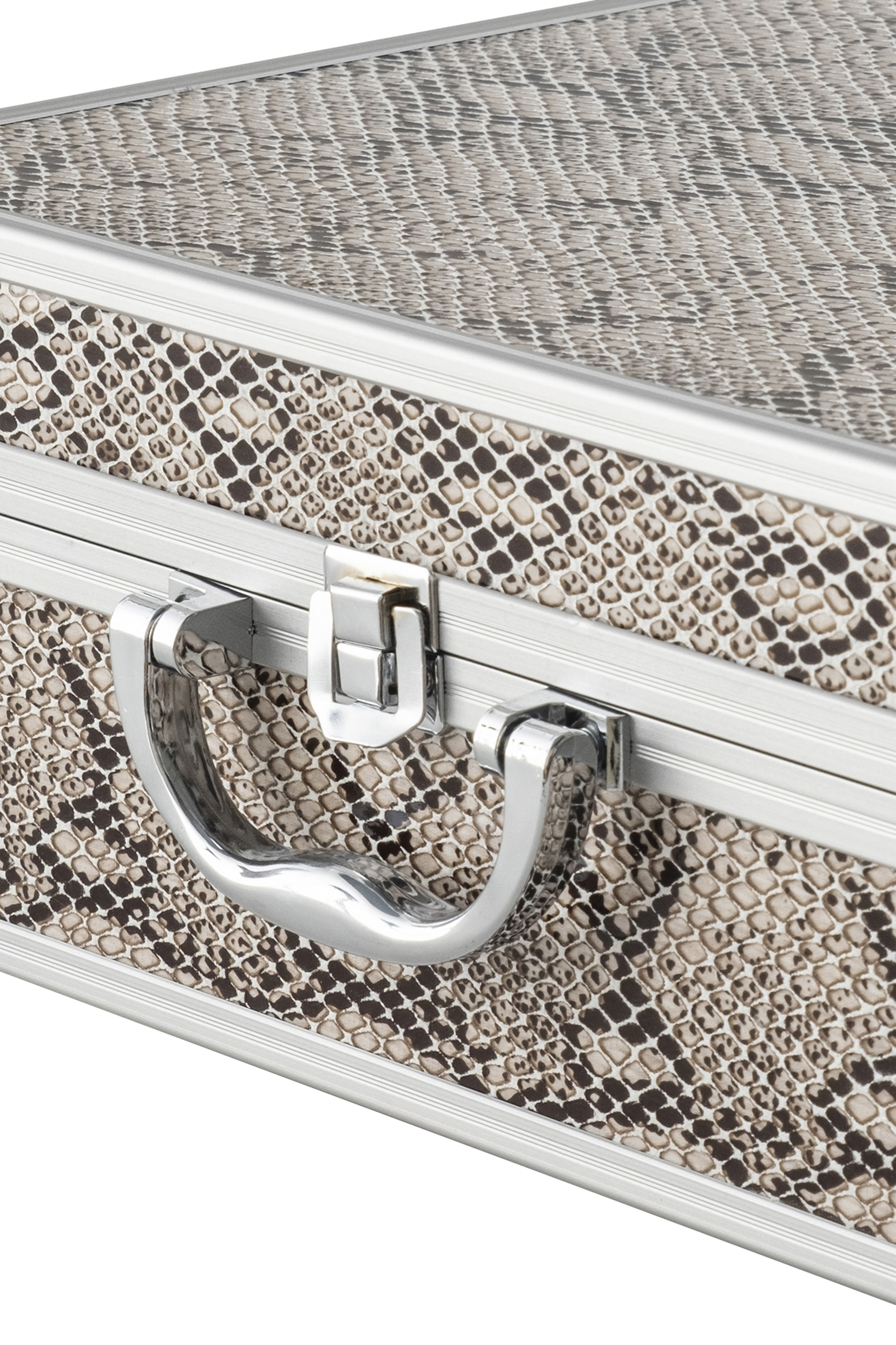 Bianca Bella Metal Aksesuar Ve Makyaj Çantası Yılan Desenli SN-84757