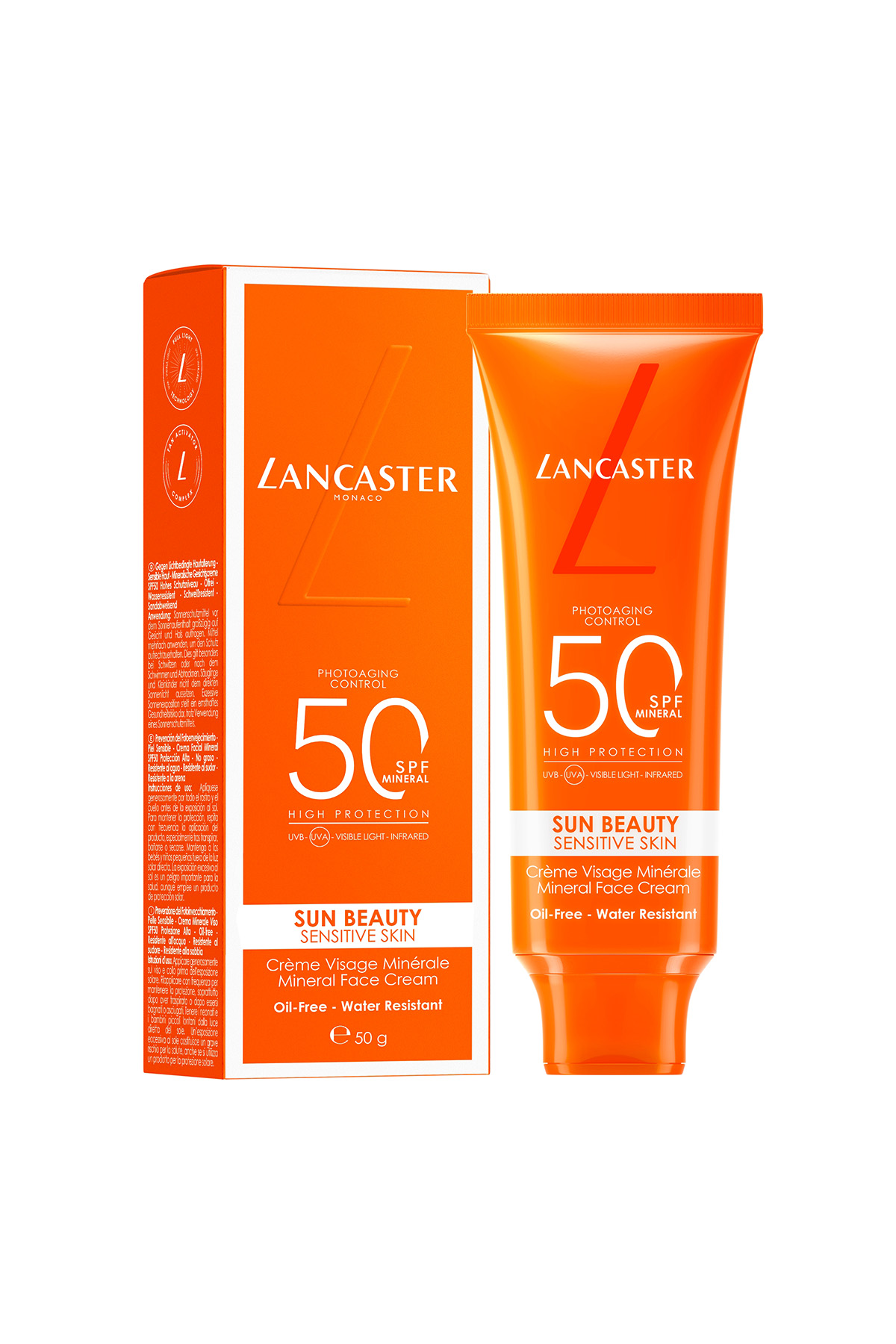 Lancaster Sun Beauty Hassas Cilt Mineral Yüz Kremi SPF50 50 ml