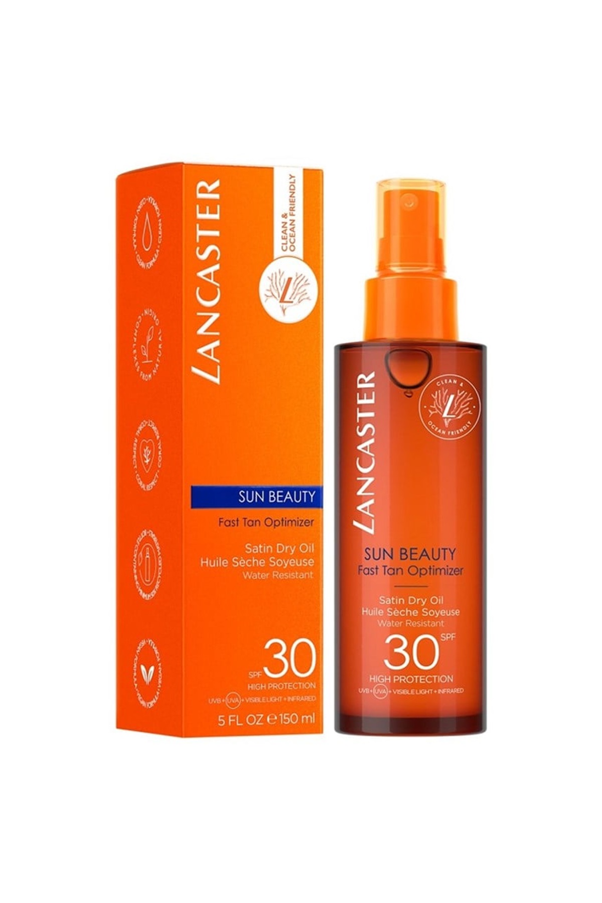 LANCASTER SUN BEAUTY SATIN DRY OIL SPF30 150ml